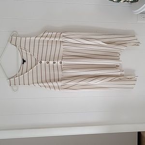 Striped Cream Sleeveless Top